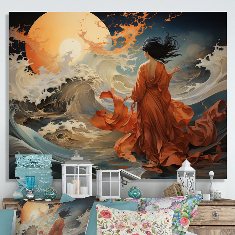 Asian Art Whispering Winds - impression, H 12 po x l 20 po x P 1 po, Toile tendue