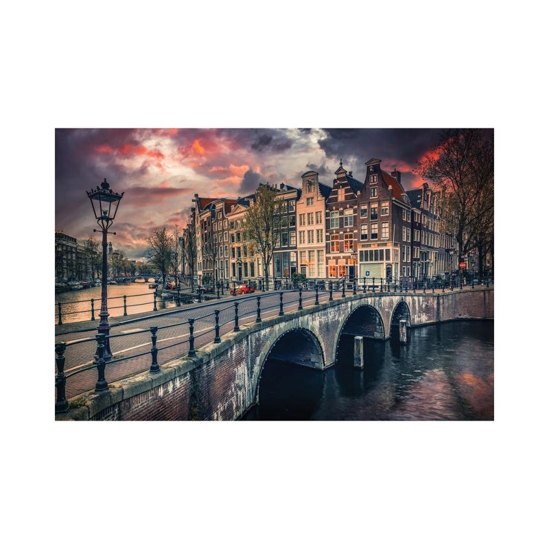 Amsterdam by Adrian Popan - Wrapped Canvas Print, 101.6 cm H x 66.04 cm W x 1.91 cm D