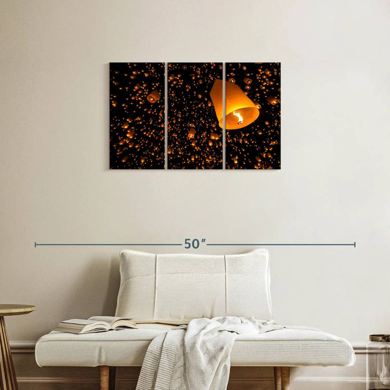 Rorry Lanterns In The Sky, 20" H x 33" W