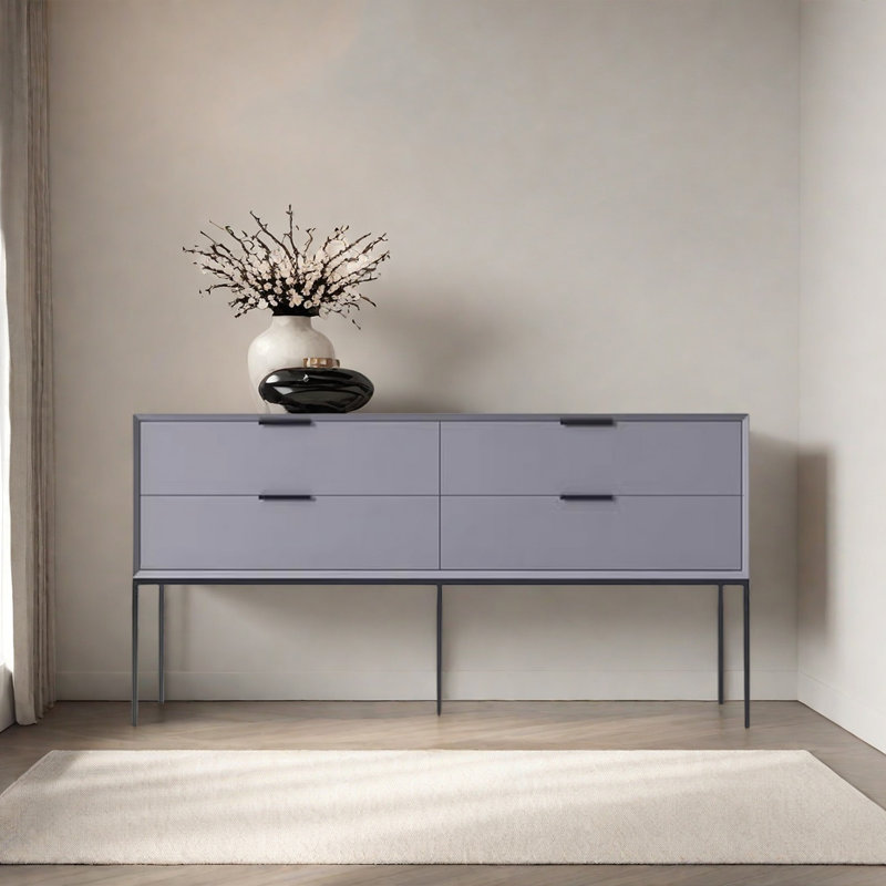Modern Minimalist Practical Console Table, 31.5" H x 47.24" W x 15.75" D, Light Gray