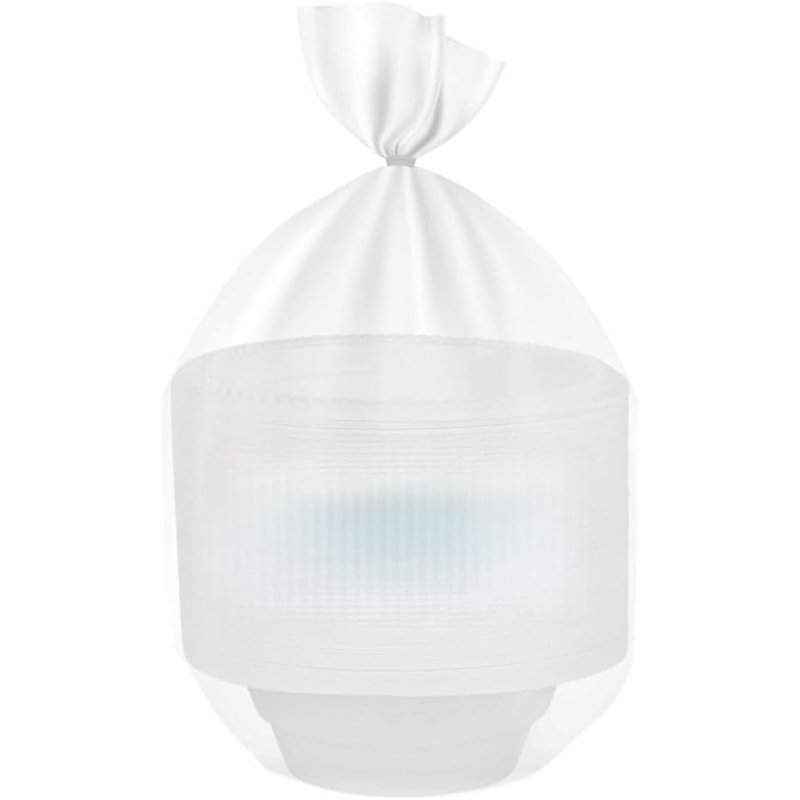 Cuisine 12oz Disposable White Plastic Dessert Bowls 600 Guests