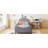 Upholstered Daybed With Rabbit Ear Shaped Headboard-1512888249