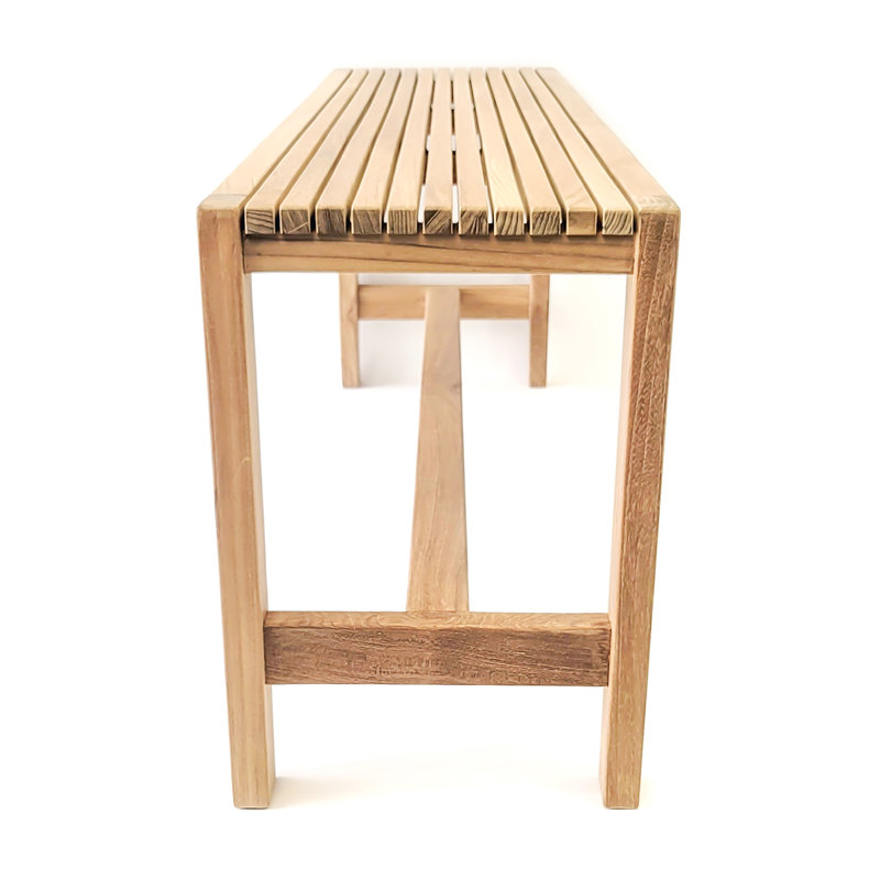 Fiji 47 Inch Natural Teak Wood Shower Bench