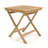 27.5 Inch Indonesia Teak Patio Bistro Table with Slatted Tabletop and Sturdy Wood Frame