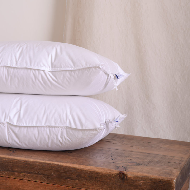 Tencel Natural Cotton Shell 750 Fill Power Hungarian White Goose Down Cooling Cloud-Like Pillow, King