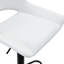 Ensemble de 2 tabourets de bar réglables Modern Modern, matériau en polyuréthane blanc, avec repose-pieds, peut supporter jusqu'à 250 livres-367238468