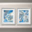 "Subtile blues I", ensemble de 2 reproductions d’art graphique encadrées sur papier
