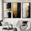 3 pièces sur toile - Dimensions horizontales abstraites or noir-1569029180-1569029176