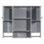 Armoire de rangement murale moderne 35 po x 28 po, armoire de salle de bain murale avec miroir, armoire à pharmacie avec barre à serviettes