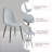 Huebner 35.4" Round Glass Dining Table And 4 Upholstered Dining Chairs For Kitchen, Dining Room, Living Room-110983772