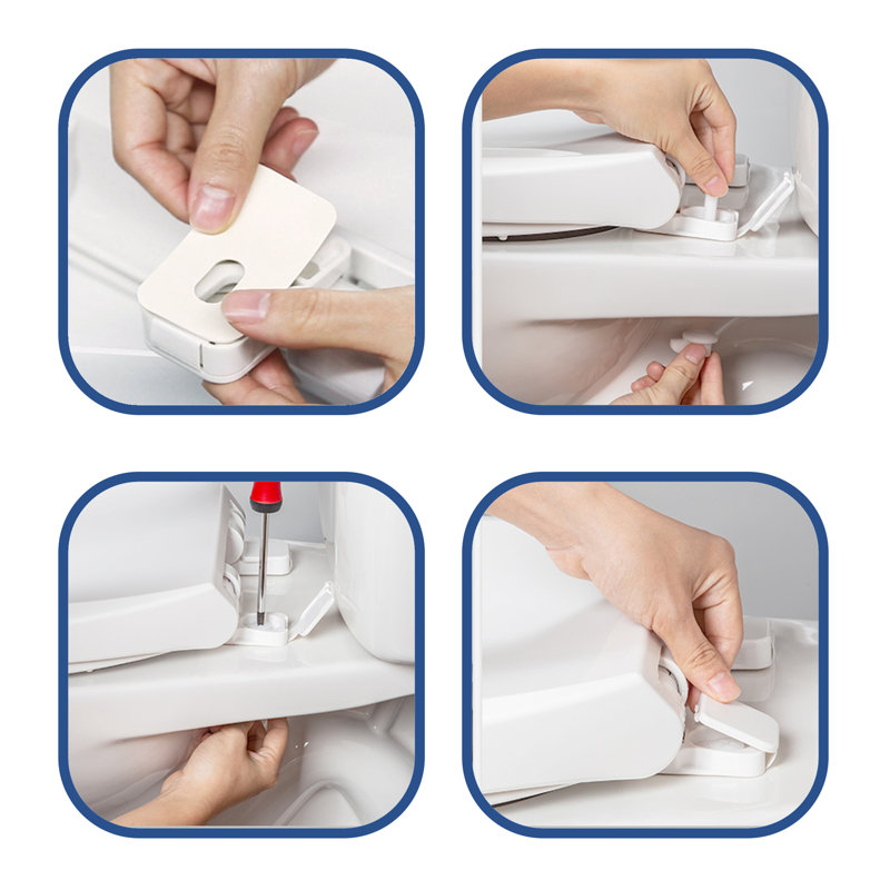 Siège et couvercle de toilette allongés