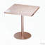 Table carrée tulipe avec plateau en pierre frittée-1242677753