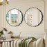 Miroir mural festonné en métal (ensemble de 2)