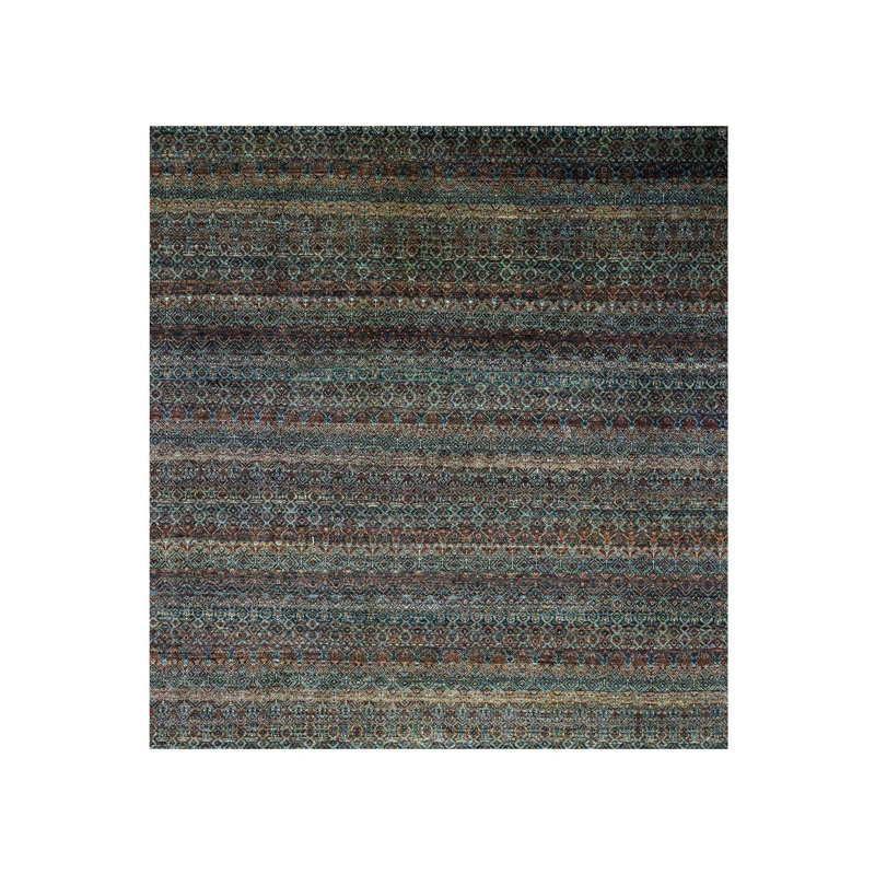 10'x10' Brown Hand Knotted Kohinoor Herrita Design Plush Wool Square Rug 7255BBD072E147BEBD3E07E1744BAFDC
