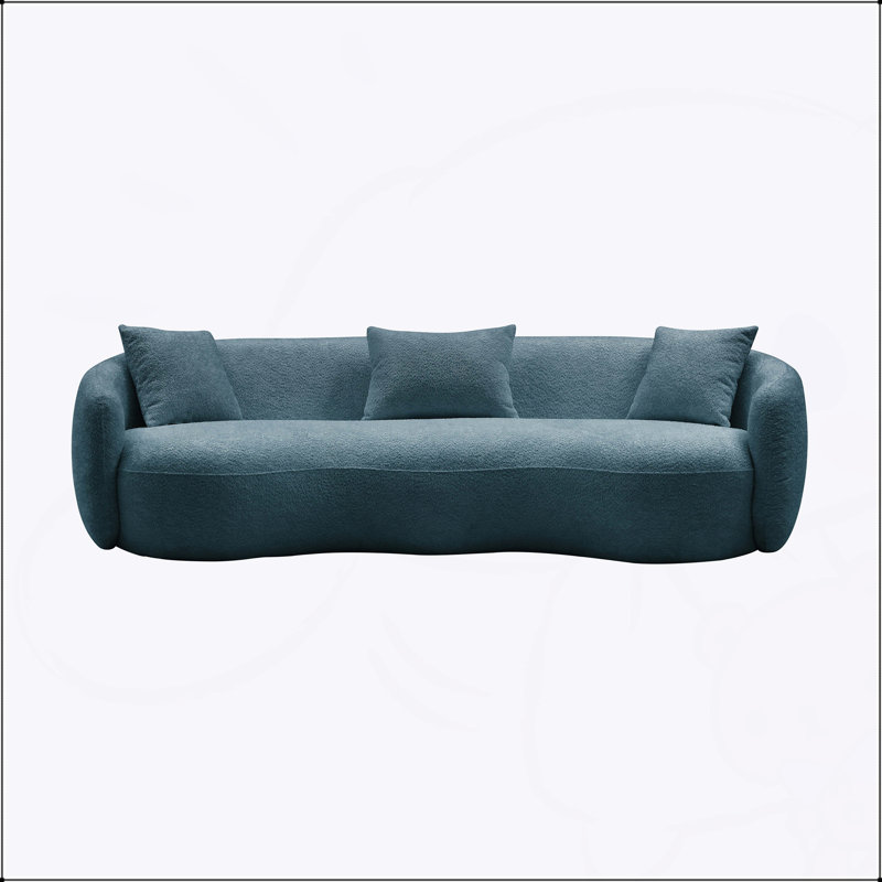 Canapé moderne en tissu incurvé moderne pour une vie confortable et élégante, parfait pour les chambres à coucher, les bureaux et les appartements