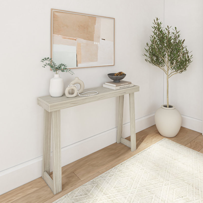 Console Beckett, Sable blanc brossé au fil, L 56 po