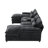 123*55"Modern U-Shaped Sectional Sofa With Console