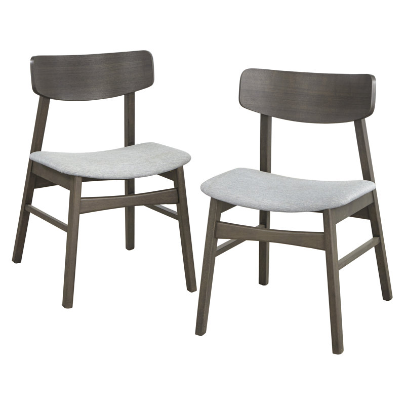 Chaise d'appoint rembourrée Biran en gris rustique