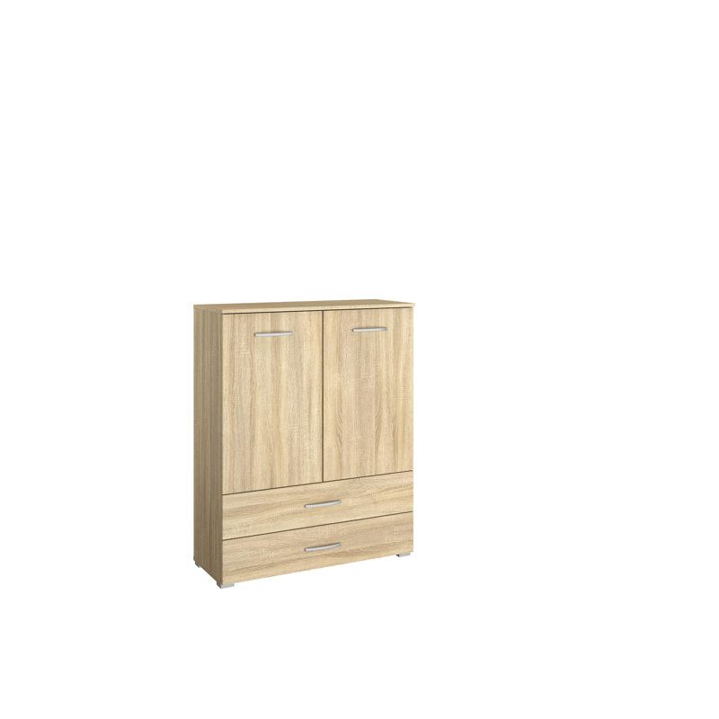 Aditio 2 Drawer Combi Chest, Sonoma oak