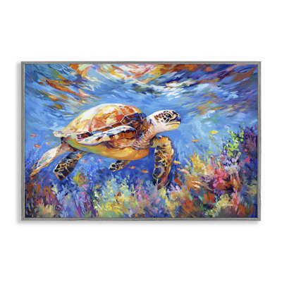 «Sea Turtle's Adventure», estampe numérique par Leon Devenice