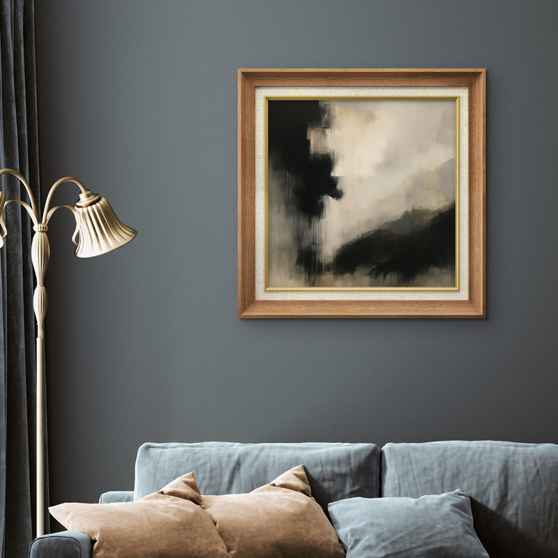 Art mural encadré de qualité supérieure, reproduction d'art abstrait pour chambre à coucher, 26 po x 36 po, Naturel