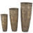 Cole And Grey Metal Tapered Textured Floor Abstract Vase With Gray Backing
