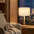 16.3" Mid-Century Dimmable Table Lamp with Beige Linen Fabric Drum Shade, Natural Rubberwood Base and E26 Lamp Holder, cULus Certified for Bedroom Nightstands, Living Room Side Tables or Home Offices Desks-847164838
