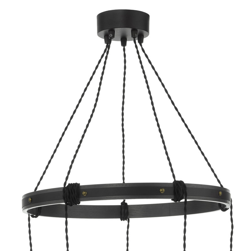 Peasely 5 - Light Waggon Wheel Chandelier