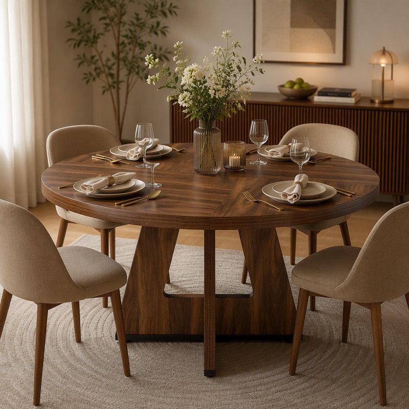Table de salle à manger, Brun rétro