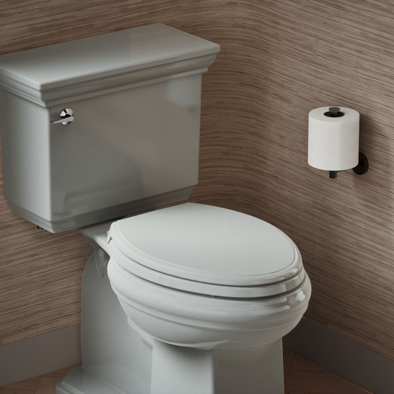 Glenbury Elongated Toilet Seat, Ice Grey, Ready Latch