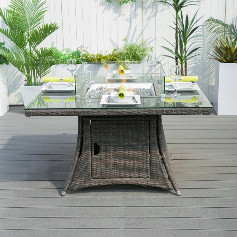 Table de foyer d'extérieur au propane en aluminium Carnforth