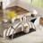 70.87'' Console Table with Storage Shelf, Rustic Industrial Sofa Table with Half-Moon Frame for Entryway or Living Room-94019176