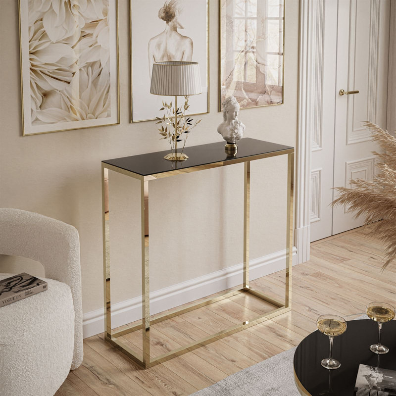 Claborn Console Table, 78cm H x 100cm W x 30cm D, White