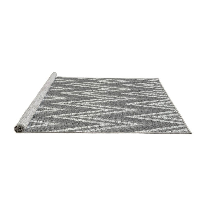 Tapis gris rectangulaire tissé à la machine 3 pi x 5 pi