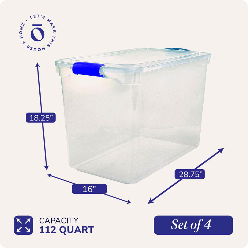 Homz Plastic Decorative Bin