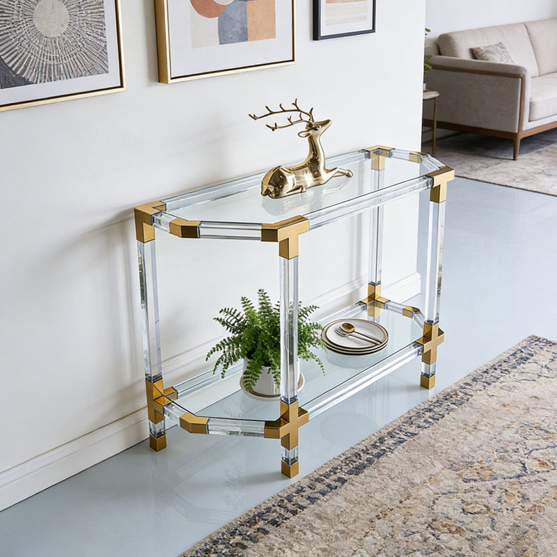 Console italienne en acrylique transparent