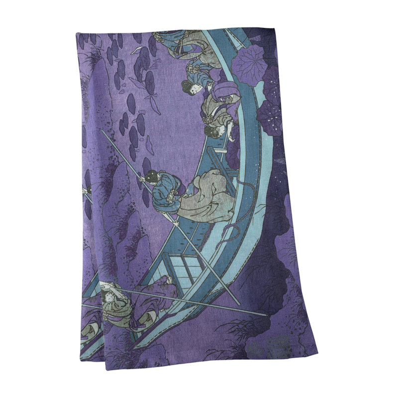 Hague Tea Towel Kitchen Towel, Poly Twill, Blue