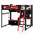 Wood Loft Bed With Desk-1401932520