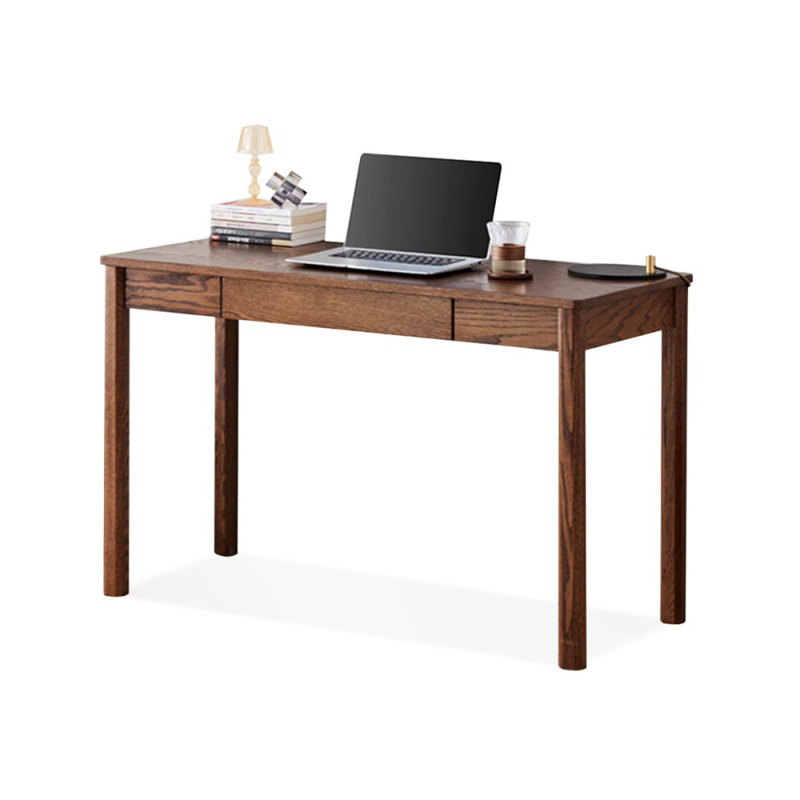 Bureaux rectangulaires noirs en bois massif de couleur noyer, H 29,92 po x l 35,43 po x P 19,69 po