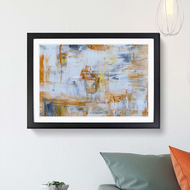 Abstract Vol.370 by S.Johnson - Framed Print, 27cm H x 36cm W x 2cm D, Black Framed
