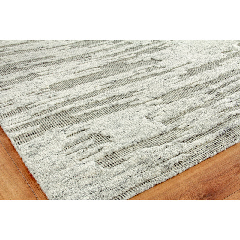Calibre Handmade Wool Abstract Area Rug, Rectangle 6' x 9'