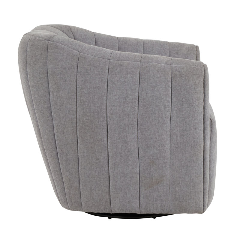 Finley Upholstered Swivel Accent Chair, Gray