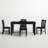 5 Piece Kitchen Table Set for 4 Includes a Rectangle Dining Room Table with Butterfly Leaf and 4 Solid Wood Seat Chairs, Black-228718718