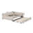 Upholstered Platform Bed with USB and Twin Size Trundle-94375233