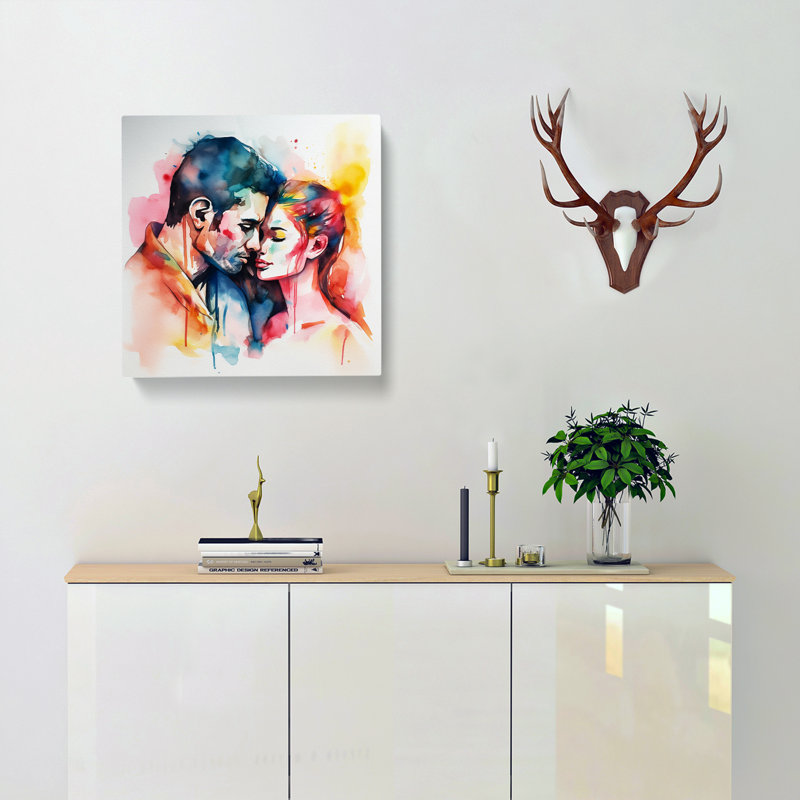 Lovers - No Frame Print, 50cm H x 50cm W x 3cm D