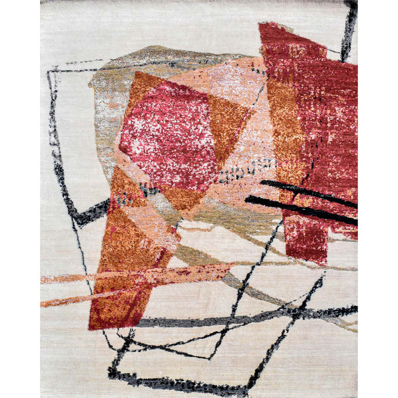 Abstract Area Rug, Rectangle 8' x 10'