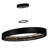 20-Inch Matte Black LED Chandelier – Modern Minimalist Dimmable Ceiling Light Fixture-1134243983-1134243981