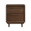 Table de chevet classique avec 2 tiroirs et port de charge de mobilier de chambre à coucher moderne Mid-Century 1Pc