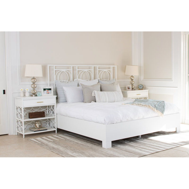 Emilia Open-Frame Headboard, King, Green