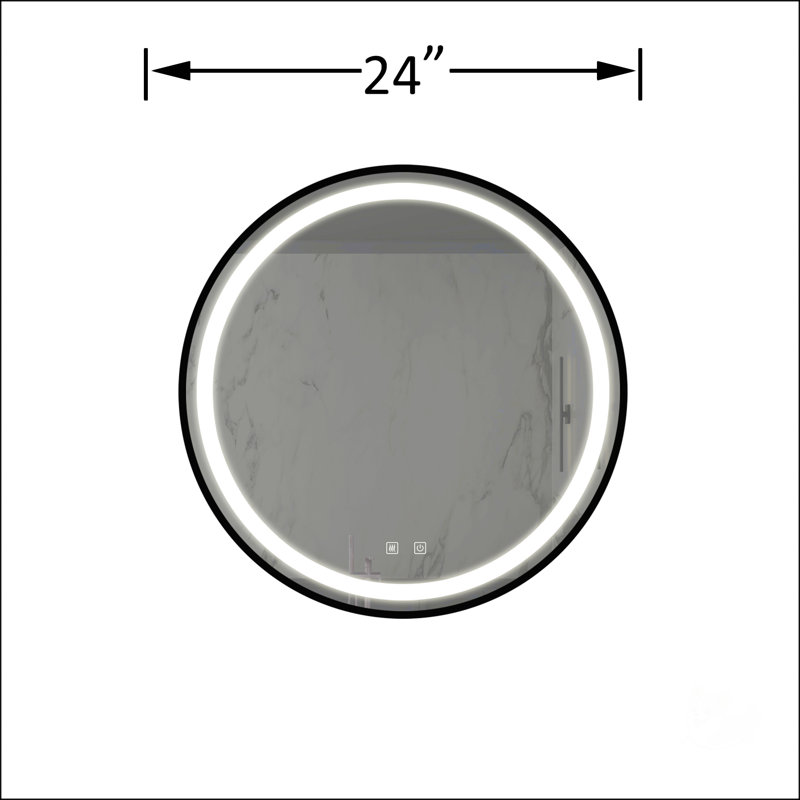 Miroir de salle de bain élégant à DEL avec éclairage réglable et fonction antibuée